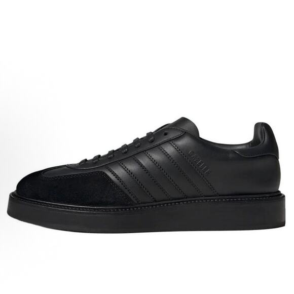 ADIDAS MADE IN ITALY MEN\'S 7 PREMIUM GAZELLE INDOOR BLACK LEATHER IH8642 main image 3